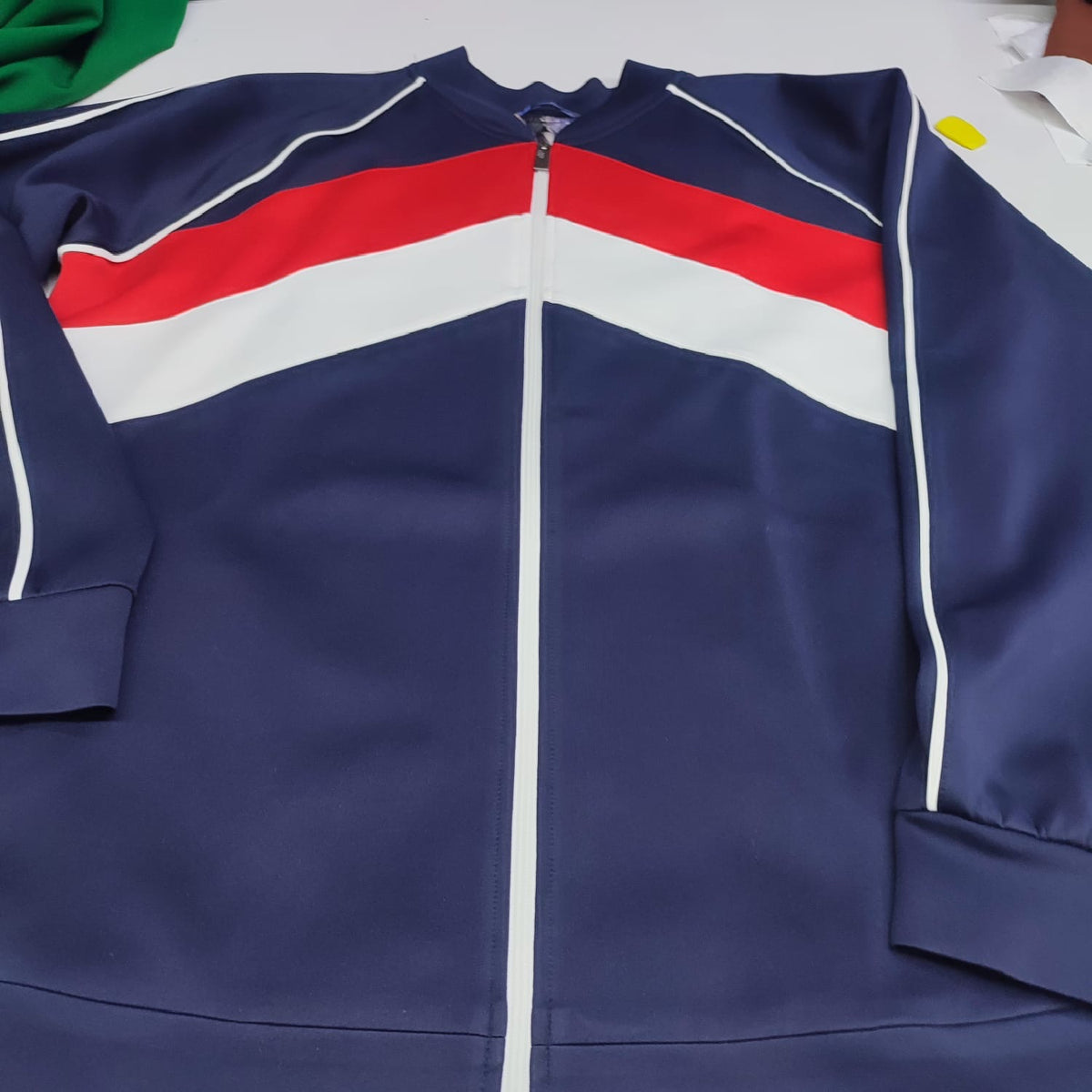The Trackside Set — Navy Chevron Track Jacket