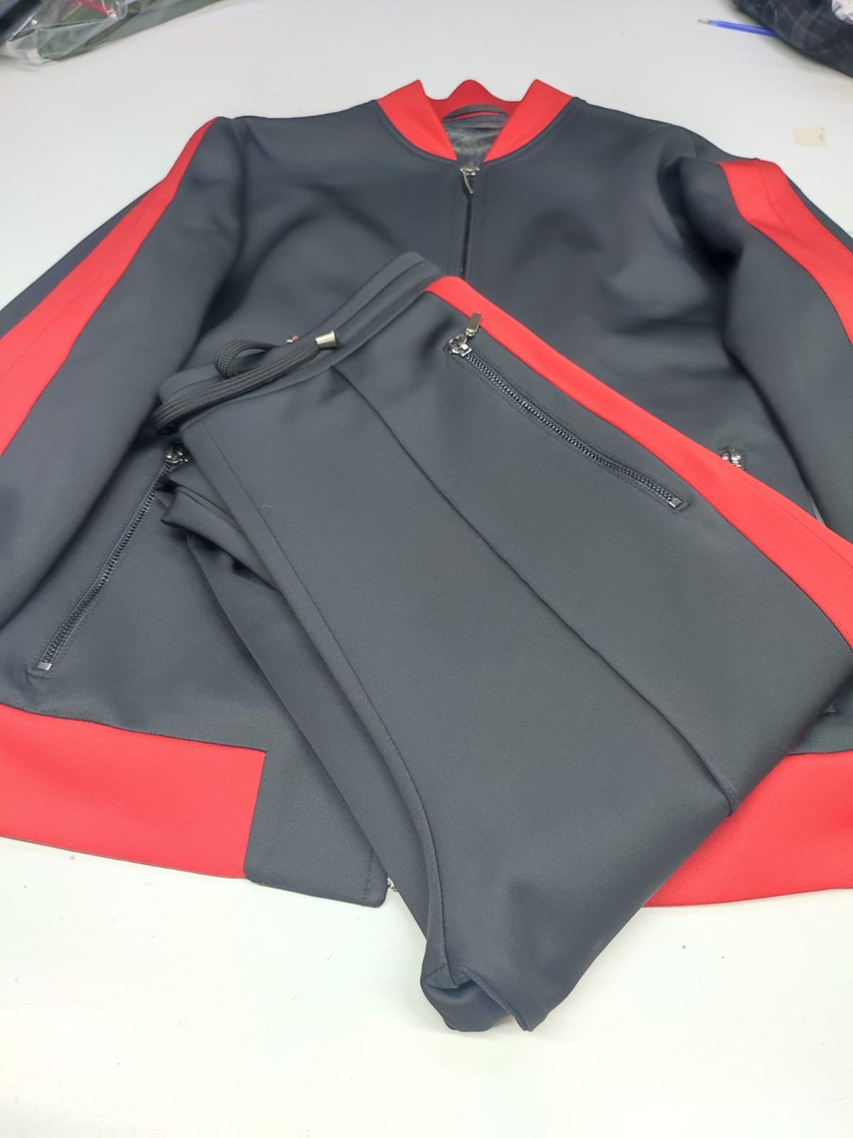 The Blackline Set — Black & Red Track Jacket