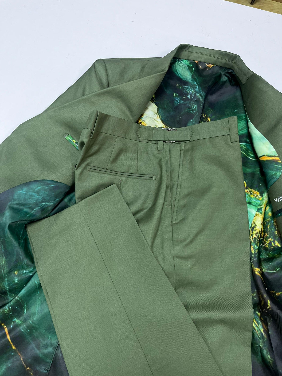 The Sage — Olive Two-Piece Suit