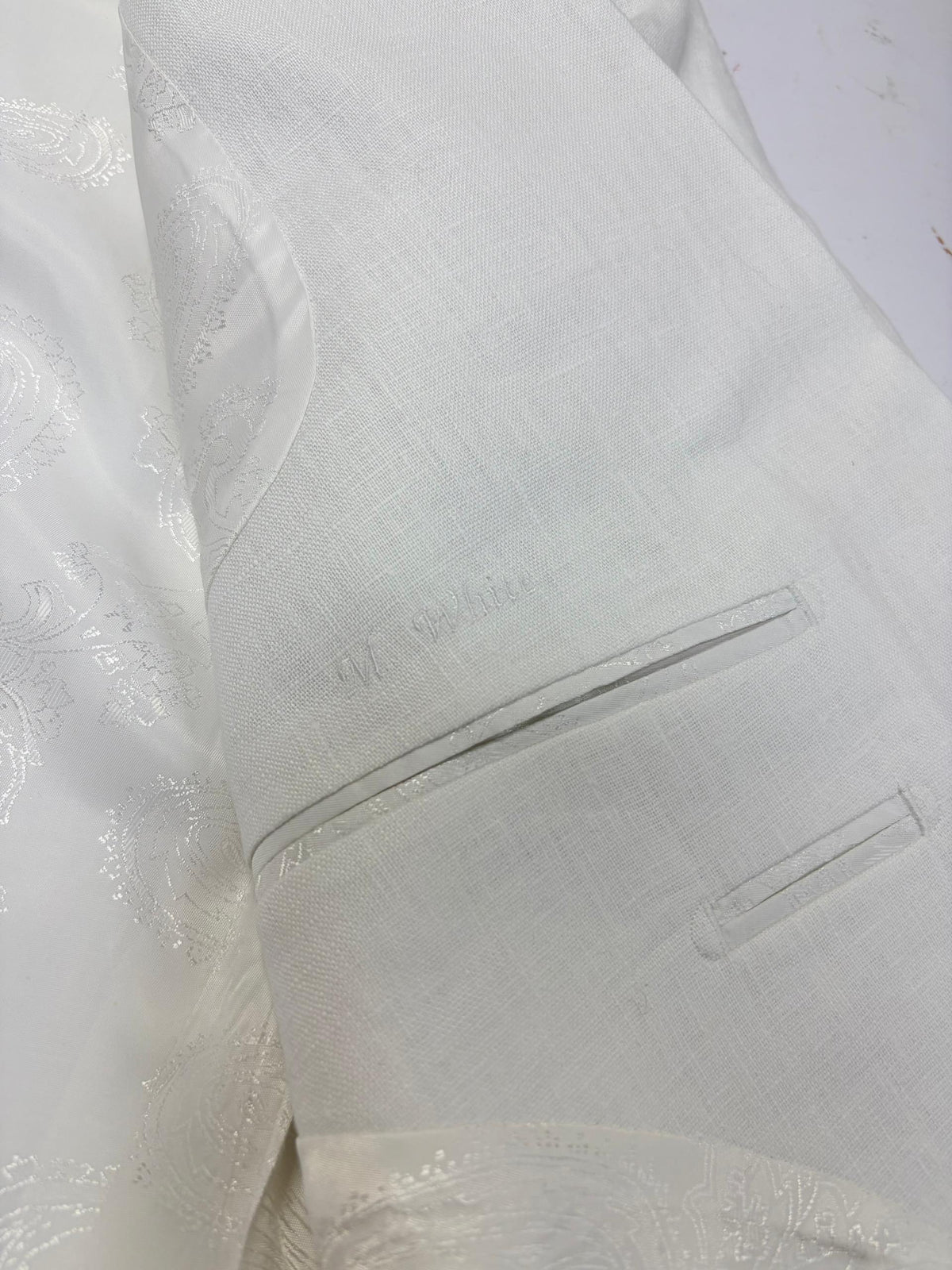 "Panama White" Linen Suit