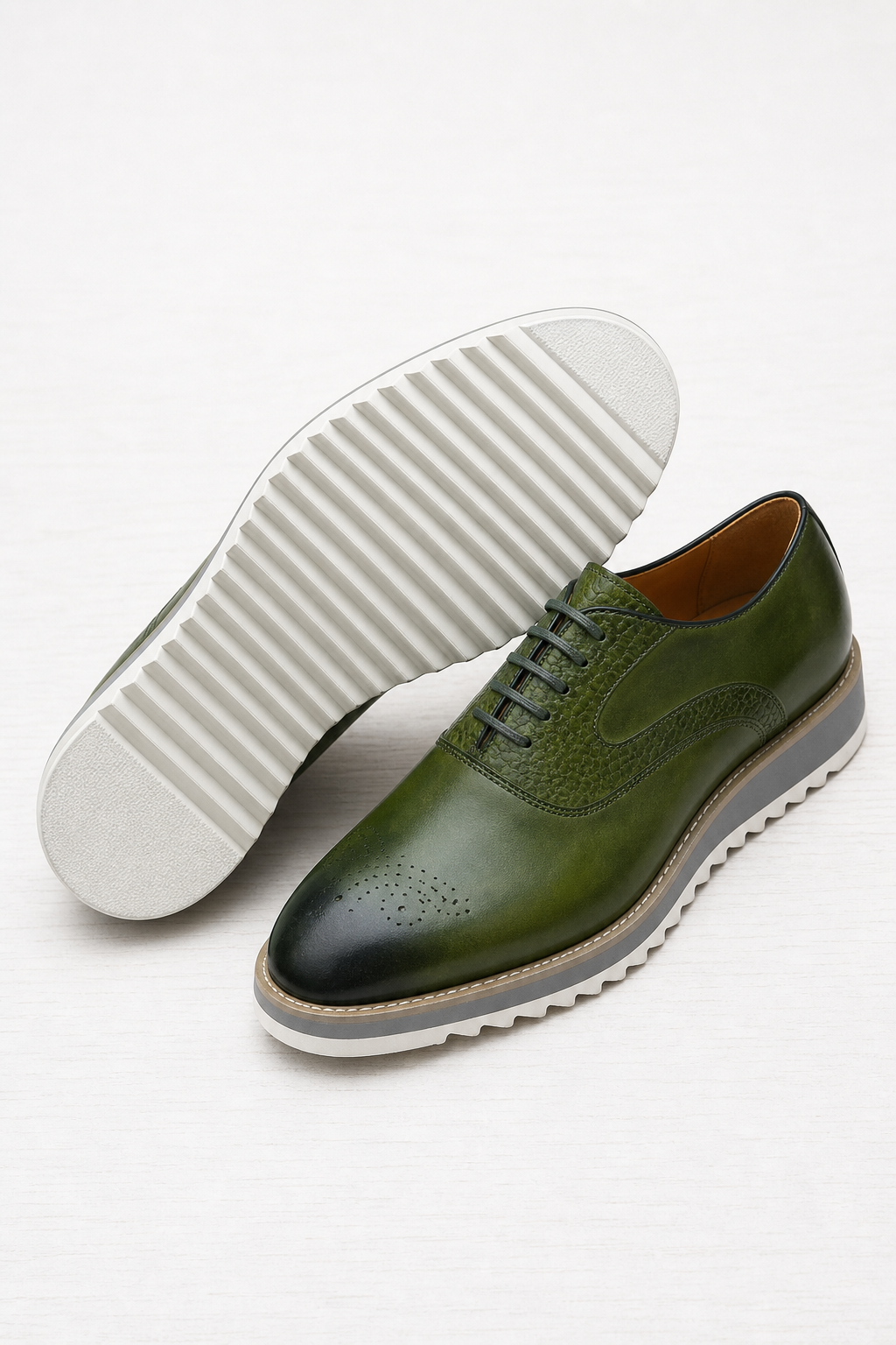 "Verde Oxford" Sneaker-Sole Shoe
