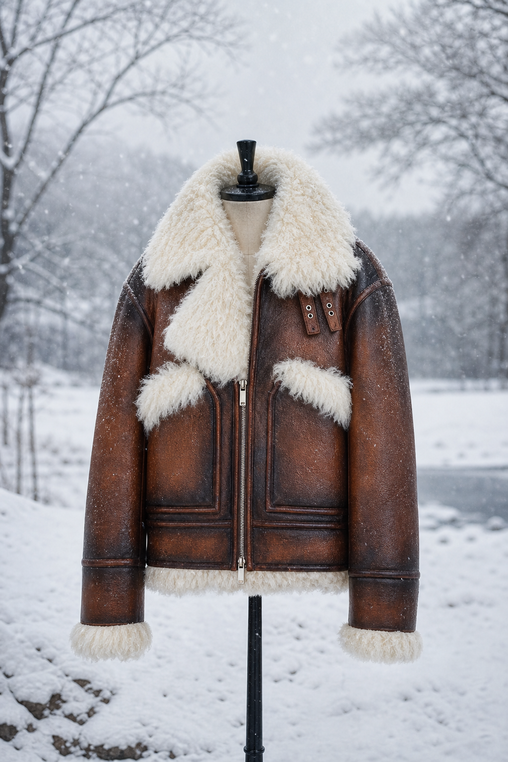 "Highland Shearling" Aviator Jacket