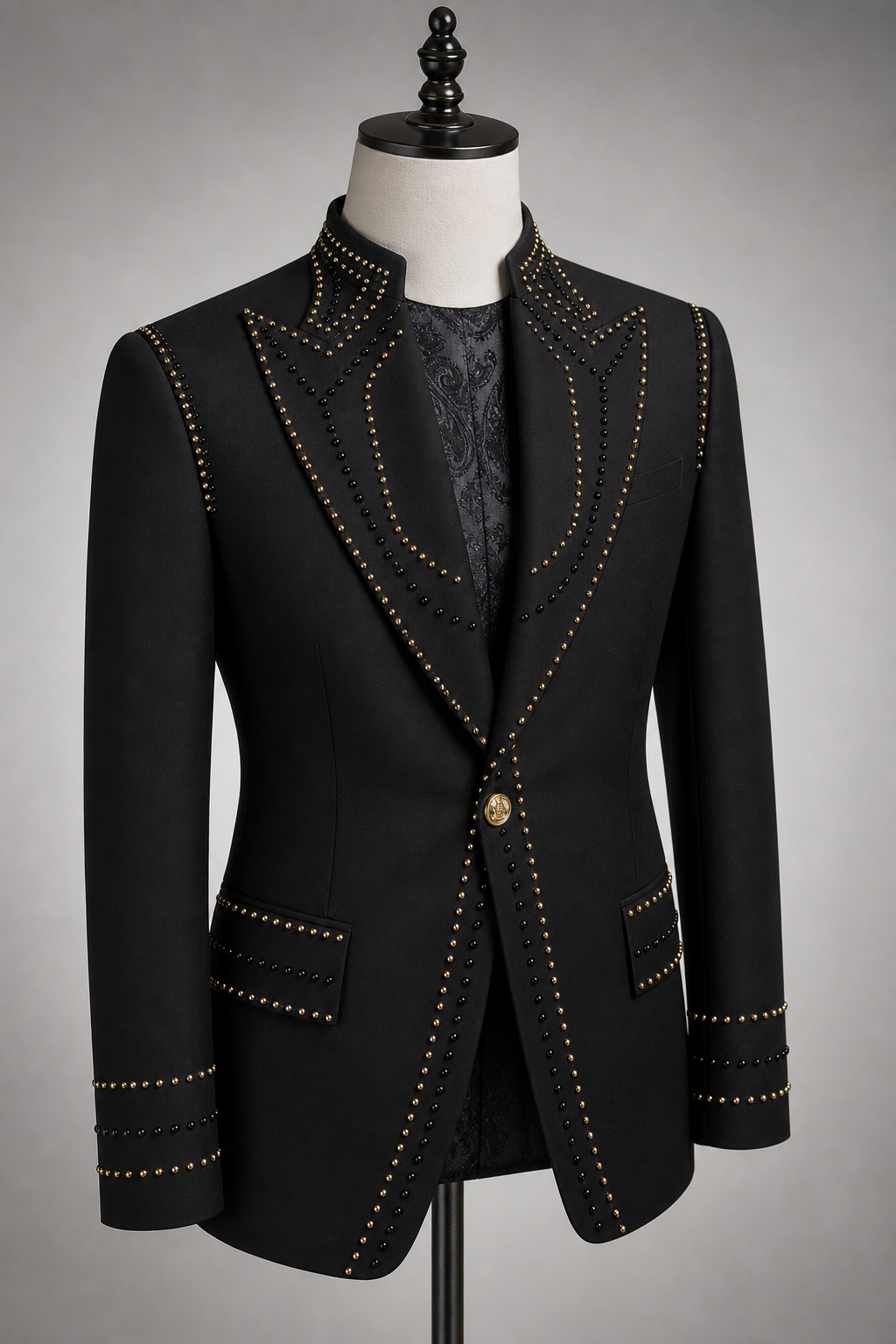 "Onyx Constellation" Beaded Jacket