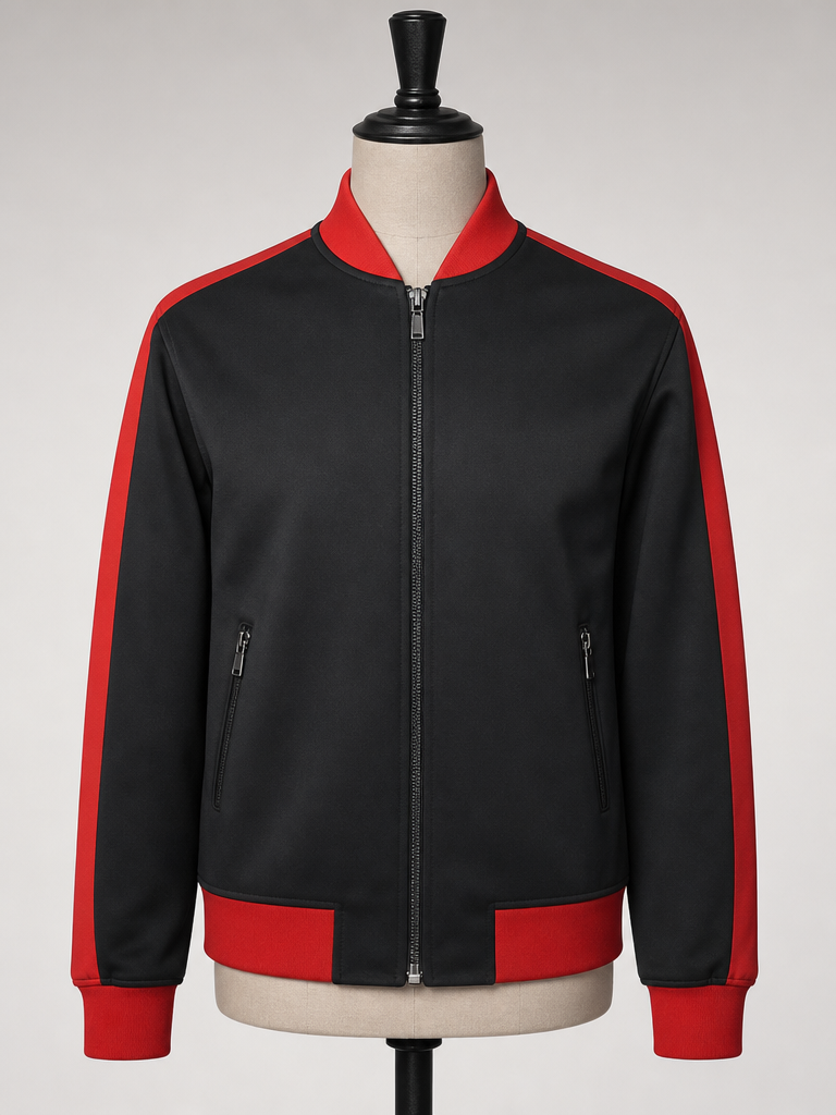 The Blackline Set — Black & Red Track Jacket
