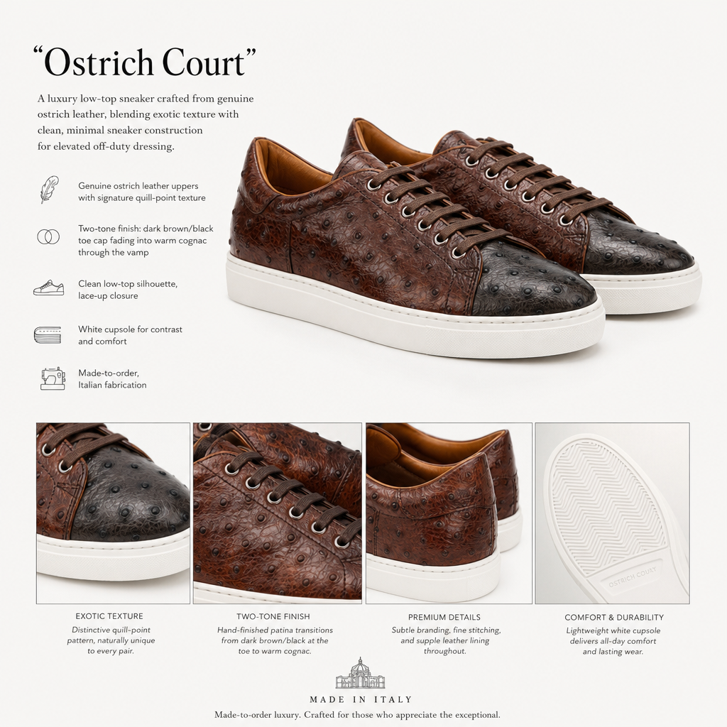 "Ostrich Court" Sneaker
