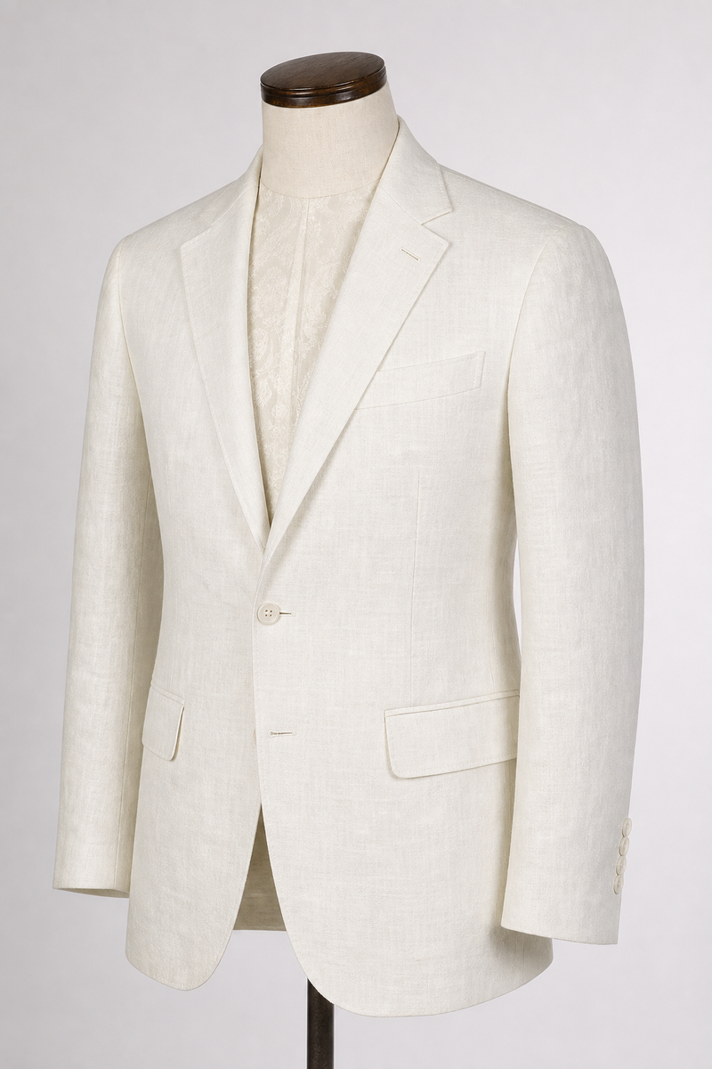 "Panama White" Linen Suit