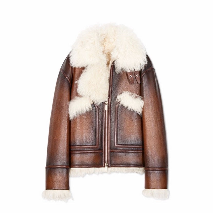 "Highland Shearling" Aviator Jacket