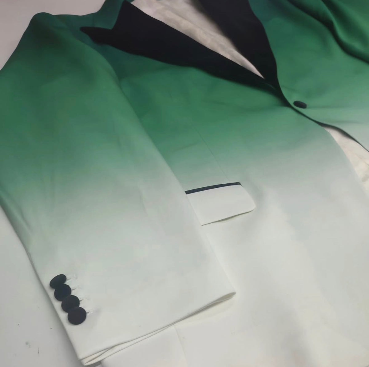 Style "Emerald Fade" Shawl Collar Jacket