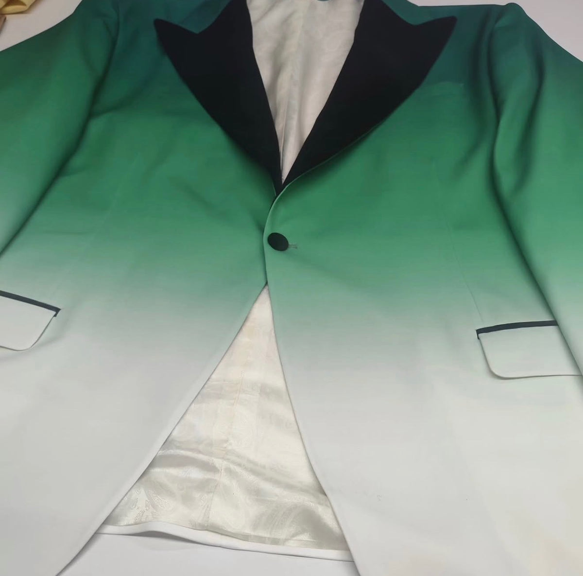 Style "Emerald Fade" Shawl Collar Jacket