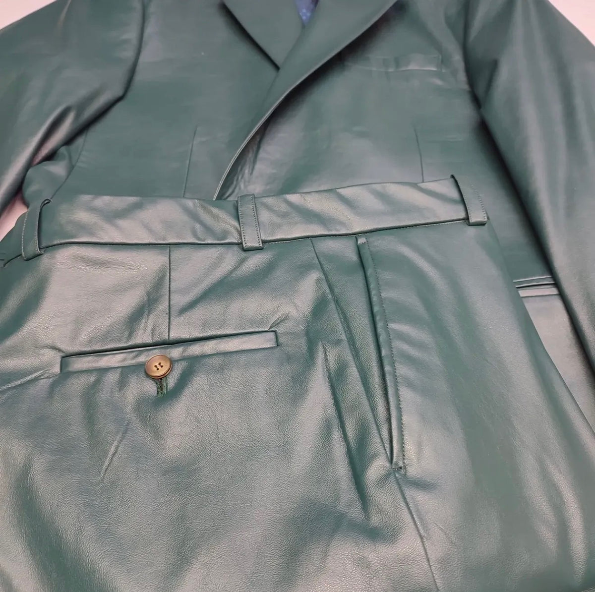 "Forest Leather" Peak Lapel Jacket