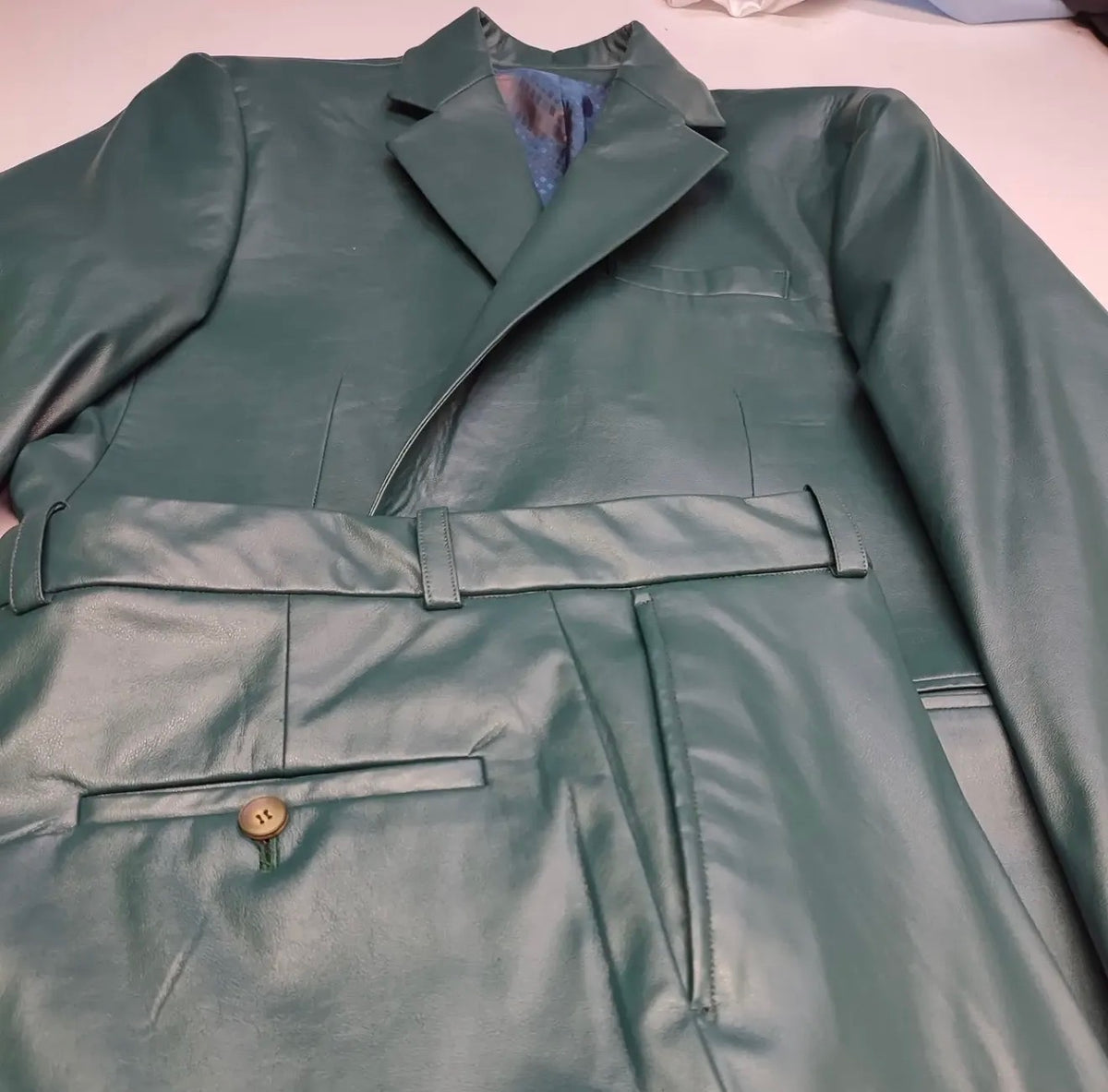 "Forest Leather" Peak Lapel Jacket