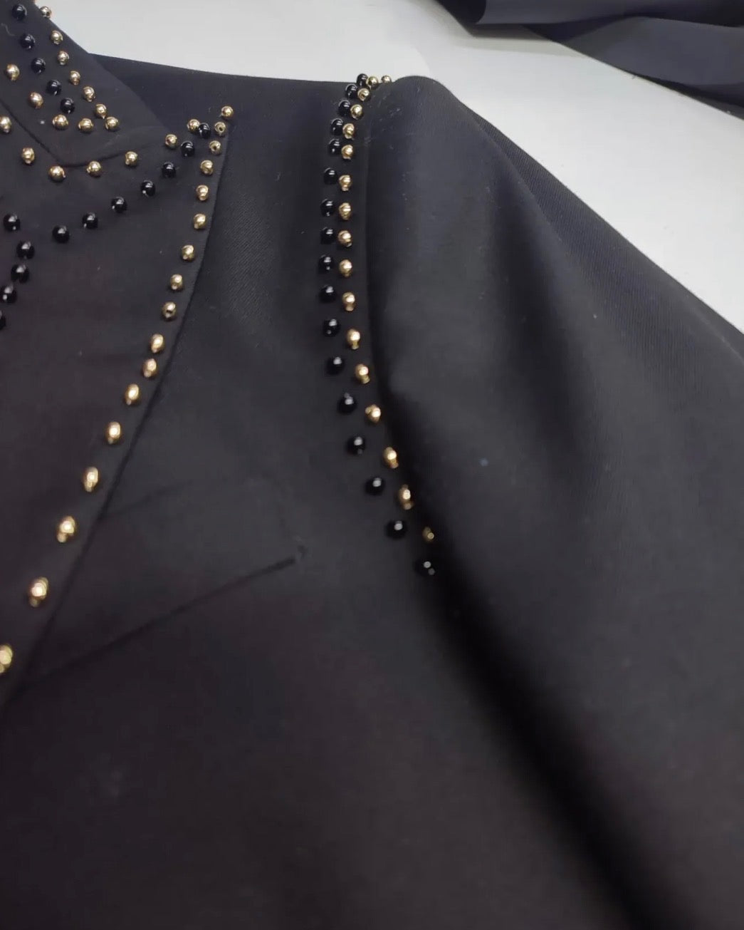 "Onyx Constellation" Beaded Jacket