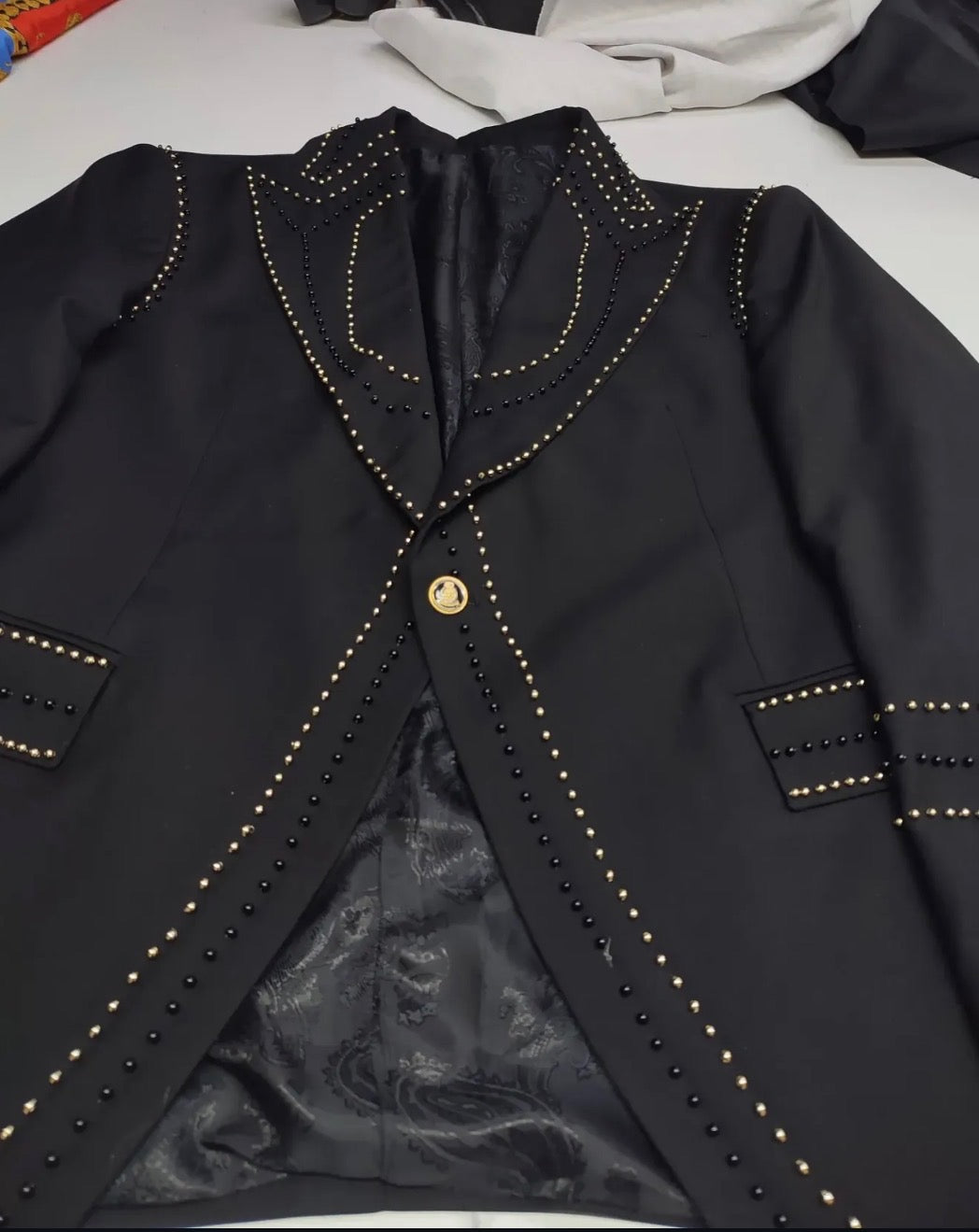"Onyx Constellation" Beaded Jacket