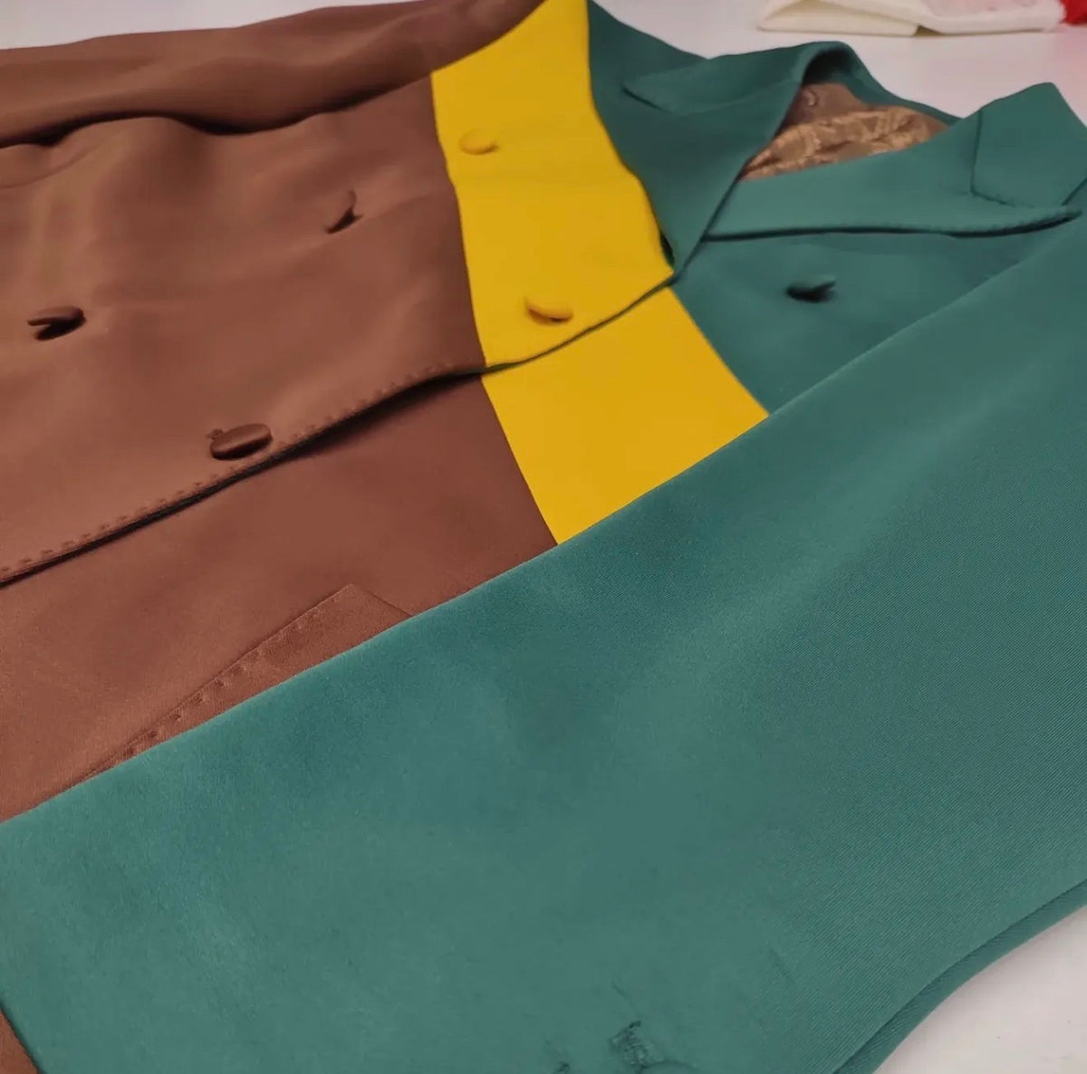 "Savanna Trio" Colorblock Suit