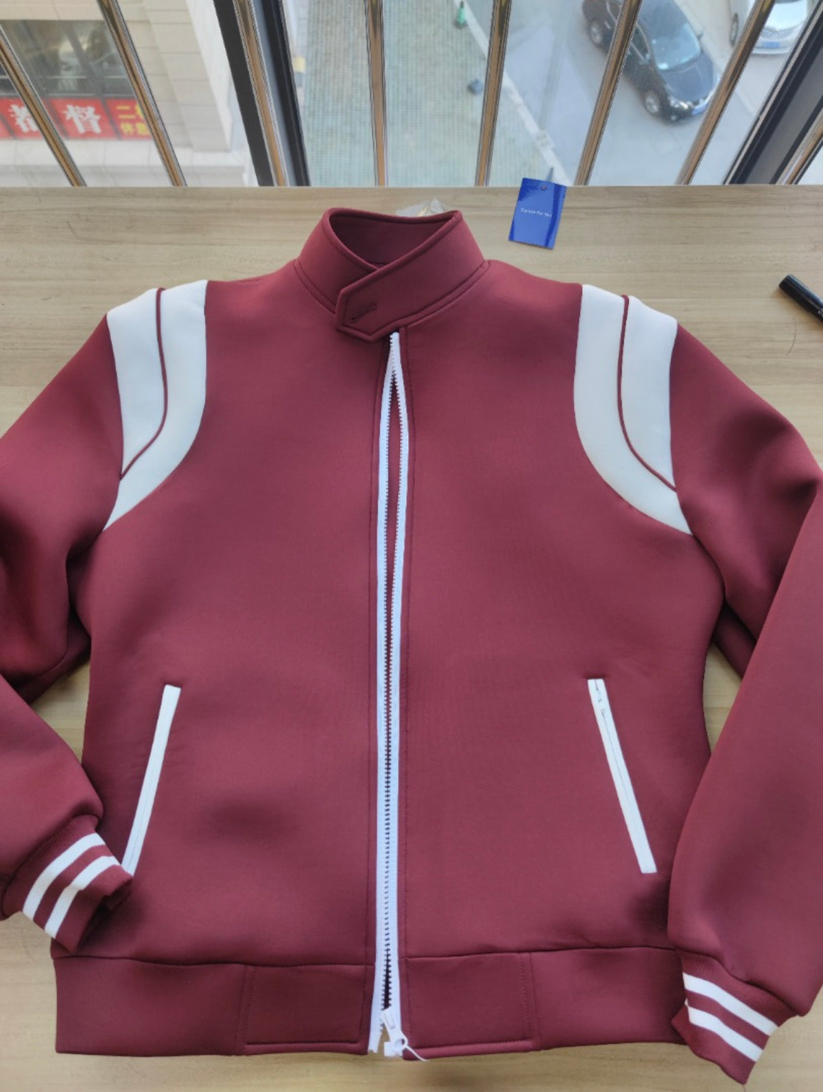 The Burgundy Wave — Wine Track Jacket