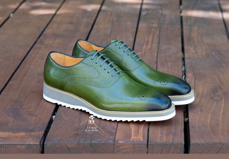 "Verde Oxford" Sneaker-Sole Shoe
