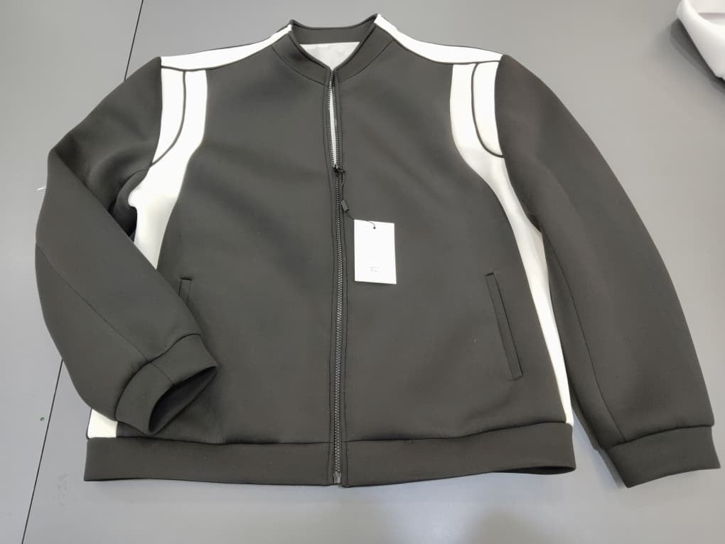 The Vantage Set — Charcoal & White Track Jacket