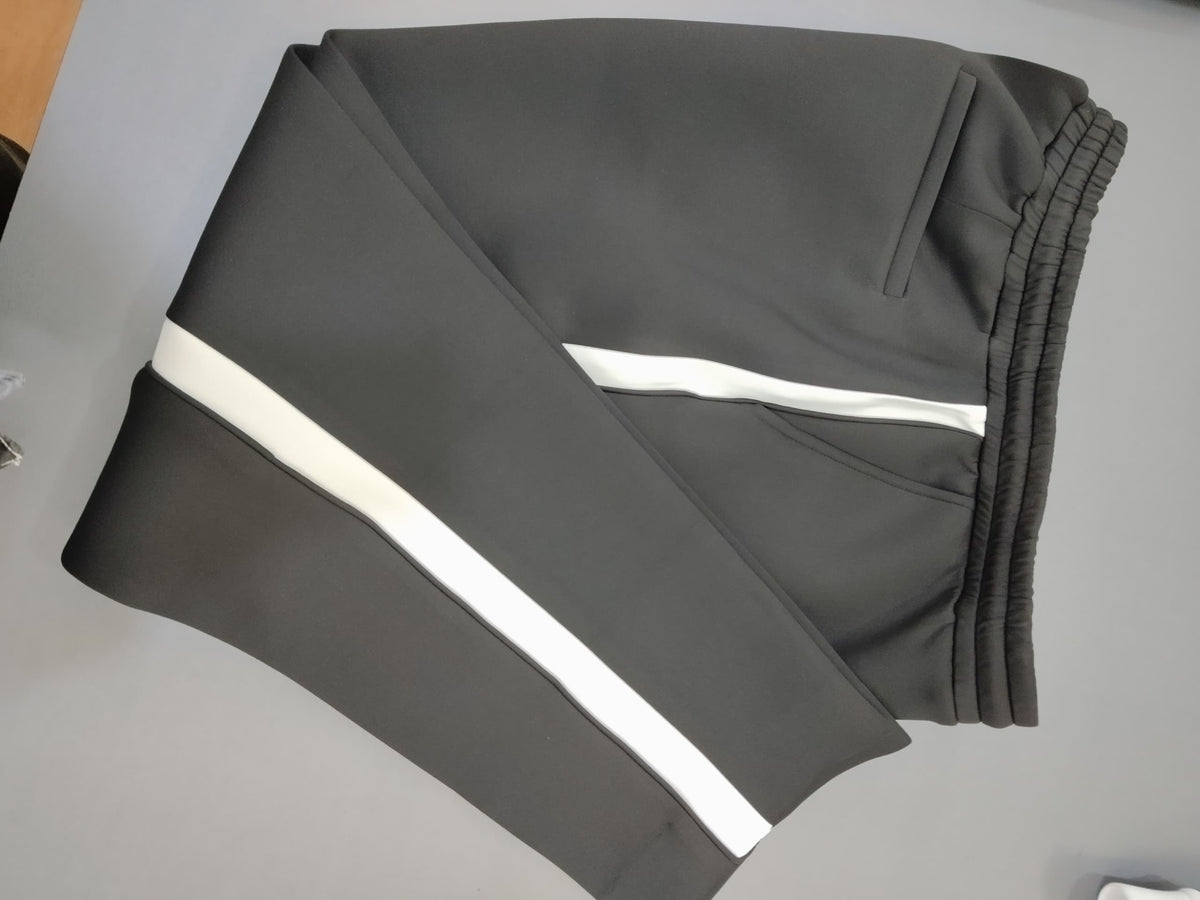 The Vantage Set — Charcoal & White Track Jacket