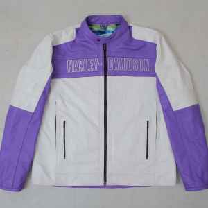 Crocodile-Trim Full-Grain Leather Motorcycle Jacket